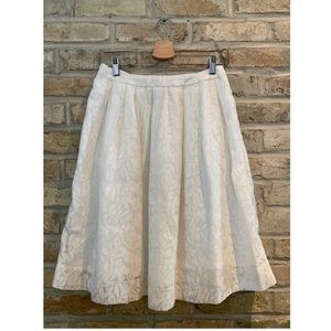 J.Crew White midi skirt